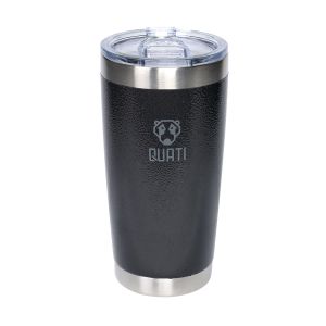 COPO TÉRMICO QUATI COM TAMPA 591ML PRETO - CPCT591