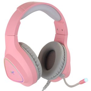 FONE DE OUVIDO HEADSET GAMER CHROMA USB 7.1 RGB ROSA - GH804