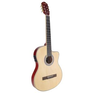 VIOLÃO CLÁSSICO ELETRO-ACÚSTICO LORENZZO 39" - SLIM CUTAWAY - NYLON - BROWN FOSCO - VTLSC1954M