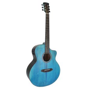 VIOLÃO ELÉTRICO CORAL 40" -  TAMPO SÓLIDO EM SPRUCE - BLUE WOOD - EQ 3 BANDAS - VGAC1954BW40