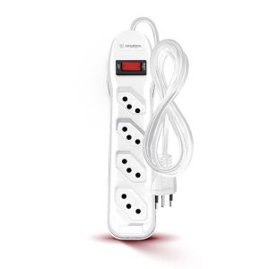 FILTRO DE LINHA CIRCUIT BREAKER 4 TOMADAS PP 3X0,75 1M 249 BRANCO