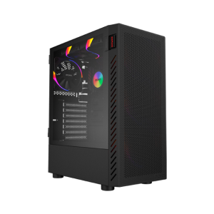 GABINETE GAMER BOLTER BLACK VULCAN - LATERAL EM VIDRO - PCYES - GBBVPBR