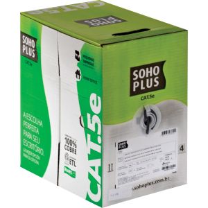 CABO LAN U/UTP CAT.5E 24AWG CMX 305M PRETO 23200100