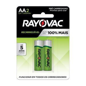 PILHA RECARREGAVEL ECO AA C/2 1350MAH 55802