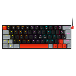 TECLADO MECANICO 60% PCYES KUROMORI BLACK VULCAN - SWITCH BLUE - LED RAINBOW - PTKM60BL