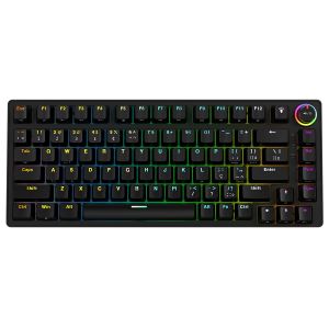 TECLADO MECANICO 75% PCYES RASEC - GASKET MOUNT - GATERON BROWN - LED RGB - TWGBRRGB