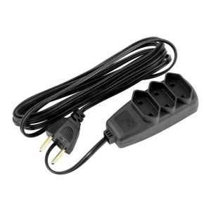 EXTENSAO SORT PL 2X0,75 2P 10A PR 3M DN1655