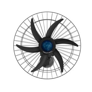 VENTILADOR OSC PAREDE FALCON 60CM 6 PÁS BIVOLT - PRETO/AZUL