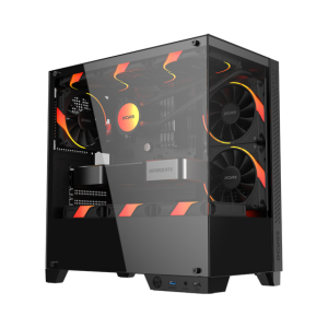 GABINETE GAMER FORCEFIELD TWR BLACK VULCAN - GFFTWRBV