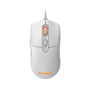 MOUSE GAMER PCYES MALUS WHITE GHOST - 12400 DPI - RGB - 6 BOTÕES - PMGMWG