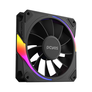 COOLER FAN PARA GABINETE SANGUE FRIO 3 ARGB BLACK VULCAN REVERSE 120MM PCYES - ARGBRVSF3BR