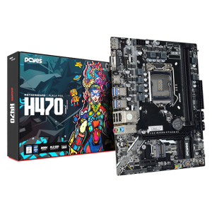 PLACA MÃE PCYES H470 LGA1200 2XDDR4 (MAX 64GB) M.2 NVME 4XUSB 3.0, 2XUSB 2.0 REDE 1000 HDMI/DP/VGA M-ATX - PCYH470-10G64