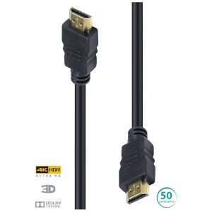 CABO HDMI 2.0 4K ULTRA HD 3D - 0,5 METRO -  H20-05