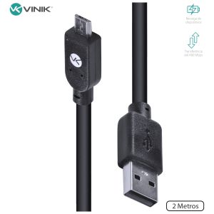 CABO USB X MICRO USB B 2.0 5 PINOS 1.8M PRETO - MUSB-2