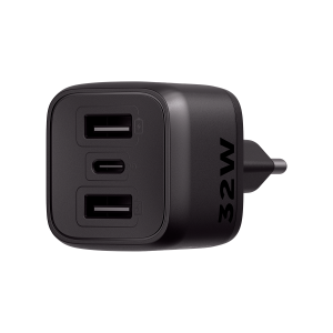 CARREGADOR ULTRARRAPIDO 32W C/ 3 PORTAS USB (2 USB-A + 1 USB-C) GAN EC12 4820192