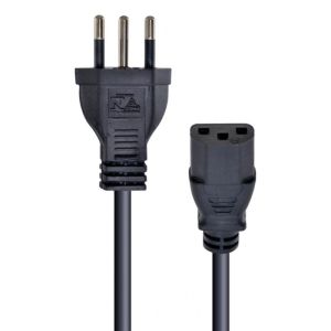 CABO DE FORÇA TRIPOLAR PARA FONTE 3X0,50 MM 250V - 3 MTS (10 UN)