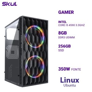 COMPUTADOR 5000 CORE I5 4590 3.3GHZ MEM 8GB DDR3 SSD 256GB FONTE 350W  LINUX UBUNTU