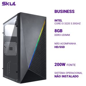 COMPUTADOR B300 CORE I3 3220 3.30GHZ MEM 8GB DDR3 SEM HD/SSD FONTE 200W