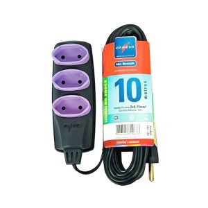 EXTENSAO NOSHOCK 90 PL 2X0,75 2P 10A GR 10M DN1467