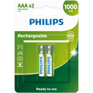 PILHA RECARREGAVEL AAA 1000MAH C/2 R03B2RTU10/59