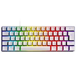 TECLADO GAMER MECANICO 60% ZOT BRANCO - SWITCH OUTEMU BLUE HOTSWAP - LED RGB - PCYES - PZWOHBLRGB