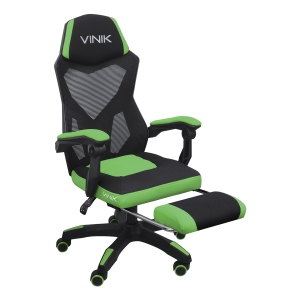 CADEIRA GAMER ROCKET PRETA COM VERDE