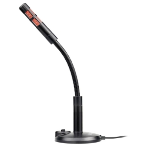 MICROFONE P2 FLEXIVEL PRETO E VERMELHO PH375