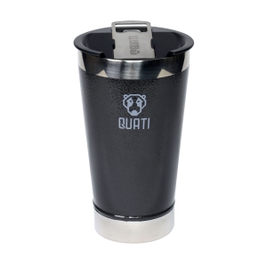 COPO TÉRMICO QUATI COM ABRIDOR 473ML PRETO - CPA473
