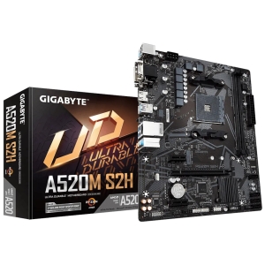 PLACA-MAE GIGABYTE A520M S2H, MICRO ATX, SOQUETE AM4, 2XDDR4 64GB, 1X D-SUB, 1X DVI-D, 1X HDMI, 4X USB 3.2, 2X USB 2.0
