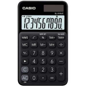 CALCULADORA DE BOLSO 10 DIGITOS PRETA SL-310UC-BK