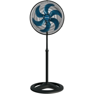VENTILADOR OSC DE COLUNA TURBO 50CM 6 PAS - 127V - PRETO/AZUL