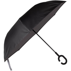 GUARDA-CHUVA INVERTIDO PRETO E CINZA 003781