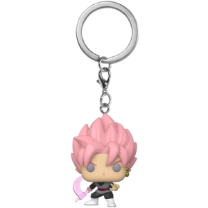 CHAVEIRO POP! DRAGAO BALL SUPER- SUPER SAIYAN ROSE GOKU BLACK SEGURANDO UMA FOICE