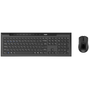 KIT TECLADO E MOUSE SEM FIO PRETO - RA038