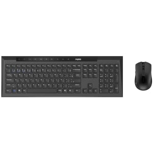 KIT TECLADO E MOUSE SEM FIO PRETO - RA038