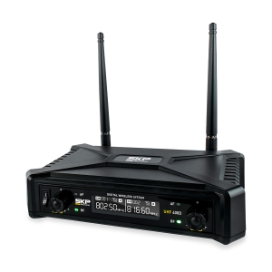 MICROFONE SEM FIO COM TRANSMISSAO DIGITAL SKP UHF 400 D - SAUHF400D