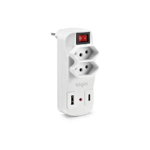 FILTRO DE LINHA COM 2 TOMADAS E SAIDA USB / USB-C 46RFL3020USB