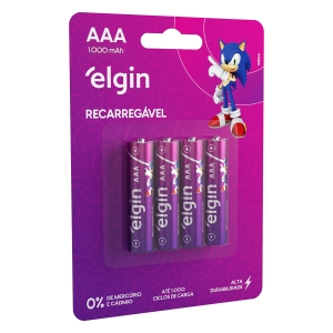 PILHA RECARREGAVEL AAA 1000MAH C/4 82171