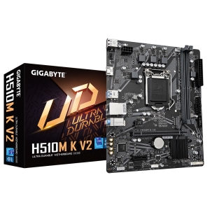 PLACA MÃE GIGABYTE INTEL H510M K V2 MATX LGA 1200 M.2 NVME 2XDDR4 MAX. 64GB 1X HDMI 2XUSB 3.2 4XUSB 2.0