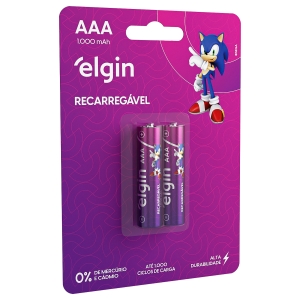 PILHA RECARREGAVEL AAA 1000MAH C/2 82170