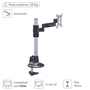 SUPORTE MONITOR 13-32" VESA 100 - SM310A