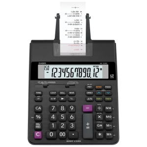 CALCULADORA COM BOBINA 12 DÍGITOS PRETA - HR-150RC-B-DC