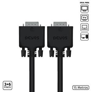 CABO VGA 3+6 15 PINOS MACHO 15M PVM36-15
