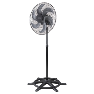 VENTILADOR OSC DE COLUNA STEEL 50CM 6 PAS - BIVOLT - PRETO/PRATA