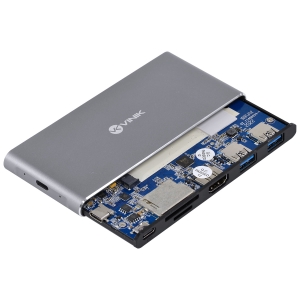 HUB TYPE C 2X USB 3.0 + HDMI + LEITOR DE CARTÃO SD TF + TYPE C POWER DELIVERY (PD) 100W - VINIK DSM-5C