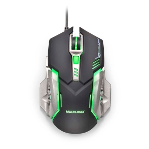 MOUSE GAMER 2400DPI PRETO E GRAFITE MO269