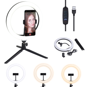 RING LIGHT DE MESA 26CM COM TRIPE 20CM - RLM26