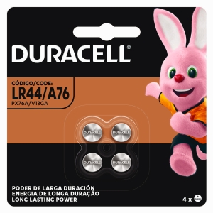 PILHA BOTAO ALCALINA 1,5V LR44 (COM 4 PILHAS) DURACELL