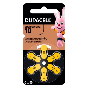 PILHA AUDITIVA 10 (CARTELA COM 6 UNIDADES) DURACELL