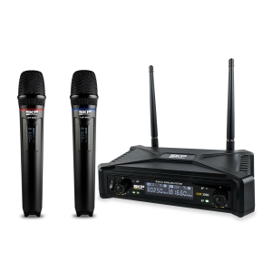 MICROFONE SEM FIO DE MAO DUPLO UHF 300D